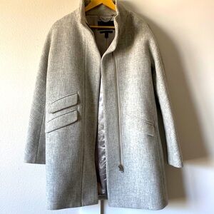 J. Crew Women's Cocoon coat in Italian stadium-Gray Size 6